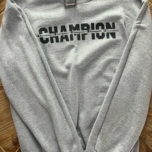 Champion Heather Gray Logo Sweatshirt